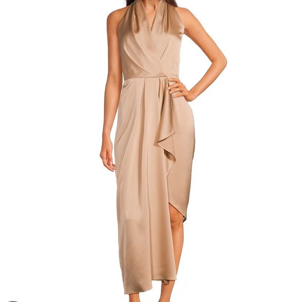 Elegant Draped Sleeveless Dress